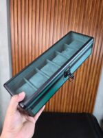 ⁦علبة تنظيم الساعات من الألمنيوم الفاخر - 6 قطع⁩ - الصورة ⁦2⁩